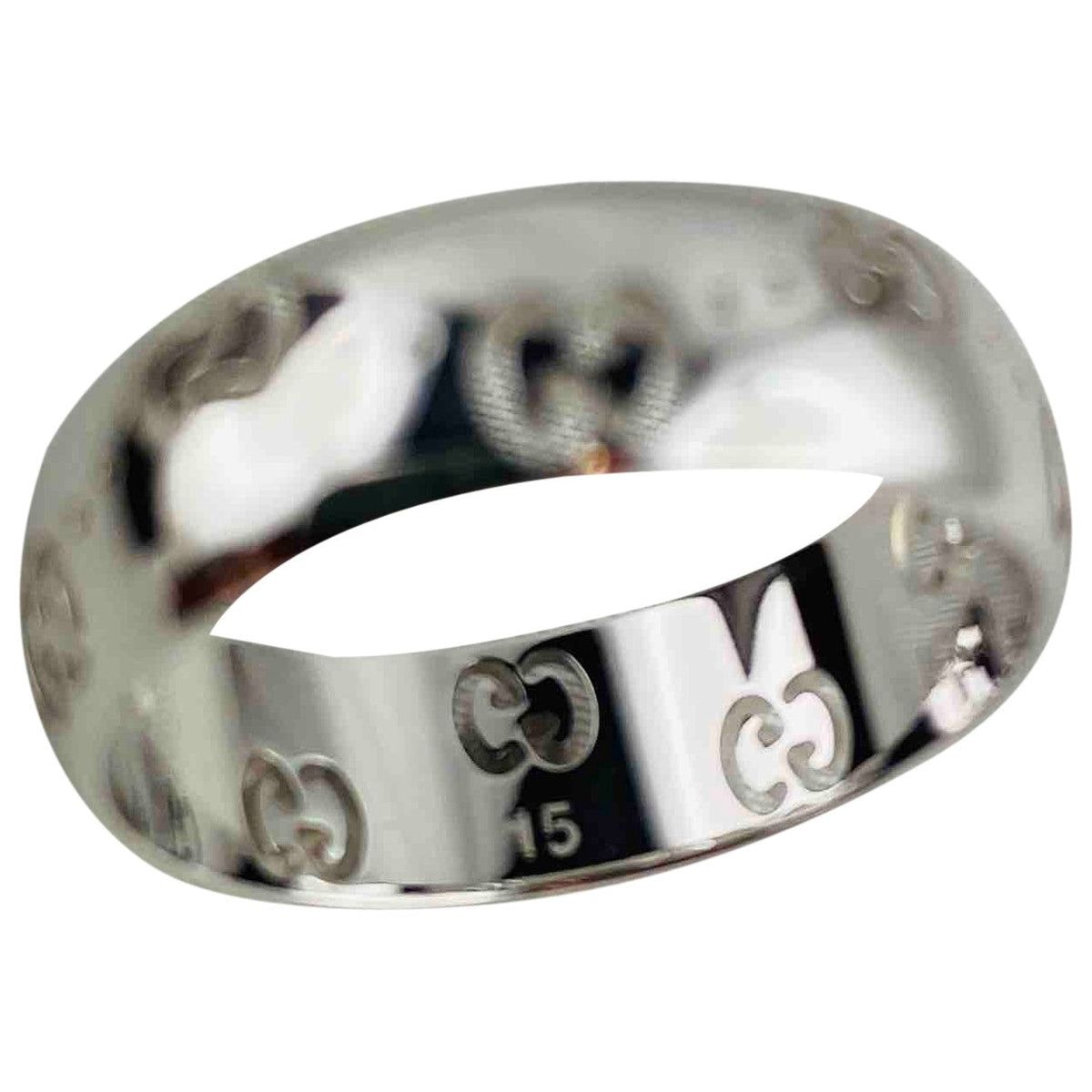 Gucci icon white white gold rings