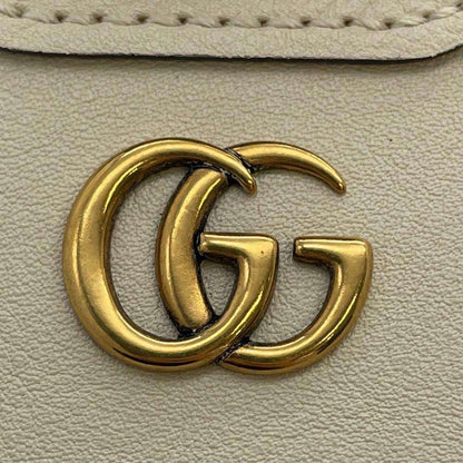 GUCCI Diana Round Zip Long Wallet Ivory 658634 Leather/Bamboo