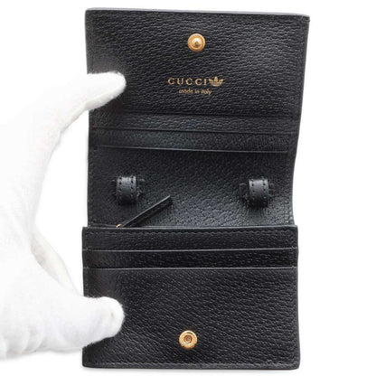 GUCCI Horsebit Shoulder Wallet Black/White 702248 Leather