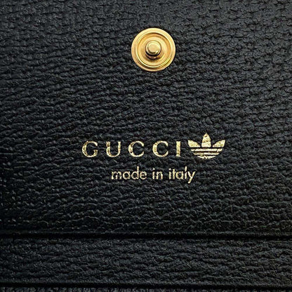 GUCCI Horsebit Shoulder Wallet Black/White 702248 Leather