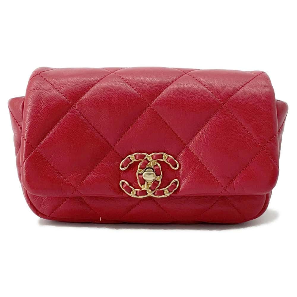 Chanel Chanel19 Belt Bag Red AS1163 Lambskin