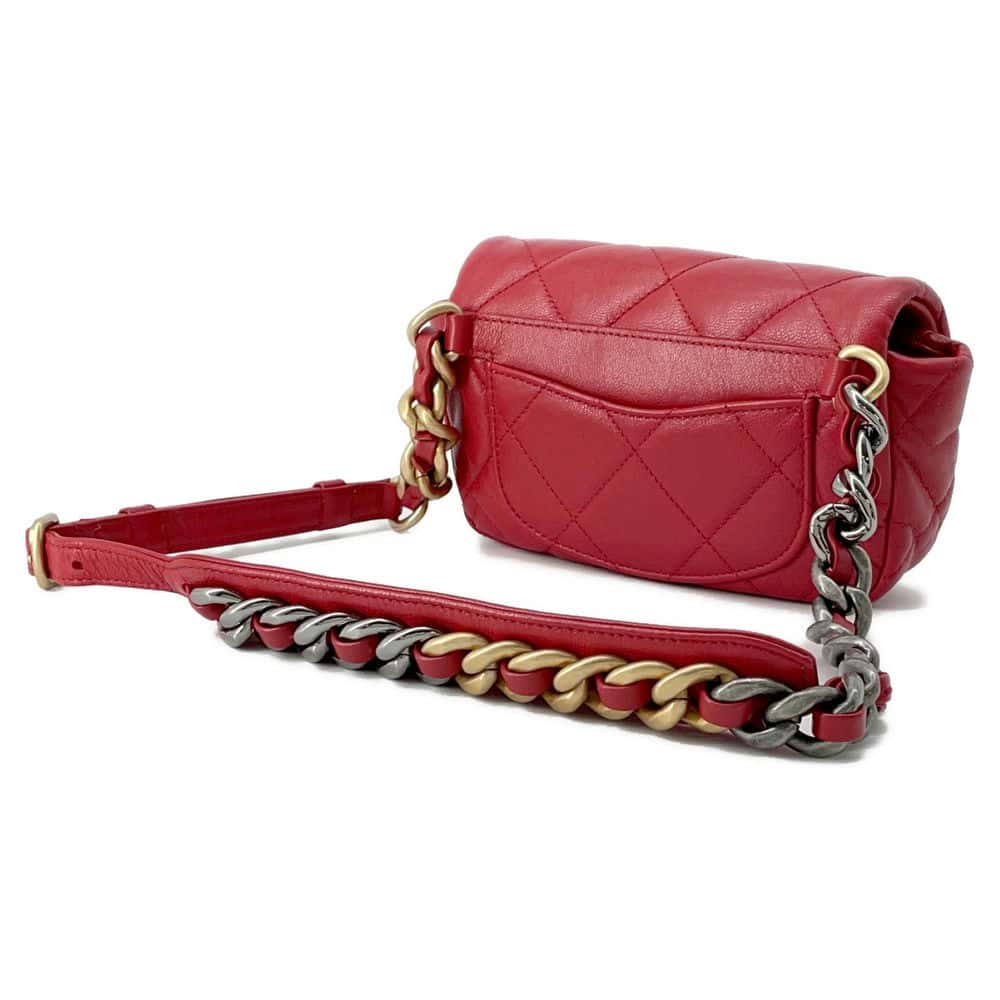 Chanel Chanel19 Belt Bag Red AS1163 Lambskin