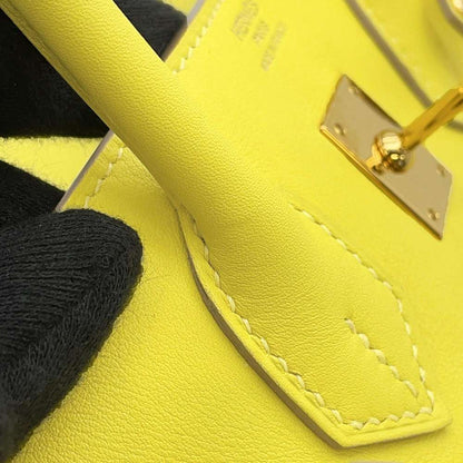 HERMES Birkin Lime Swift Leather Size 25