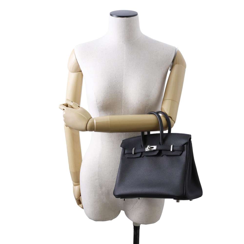 HERMES Birkin Black Togo Leather Size 25