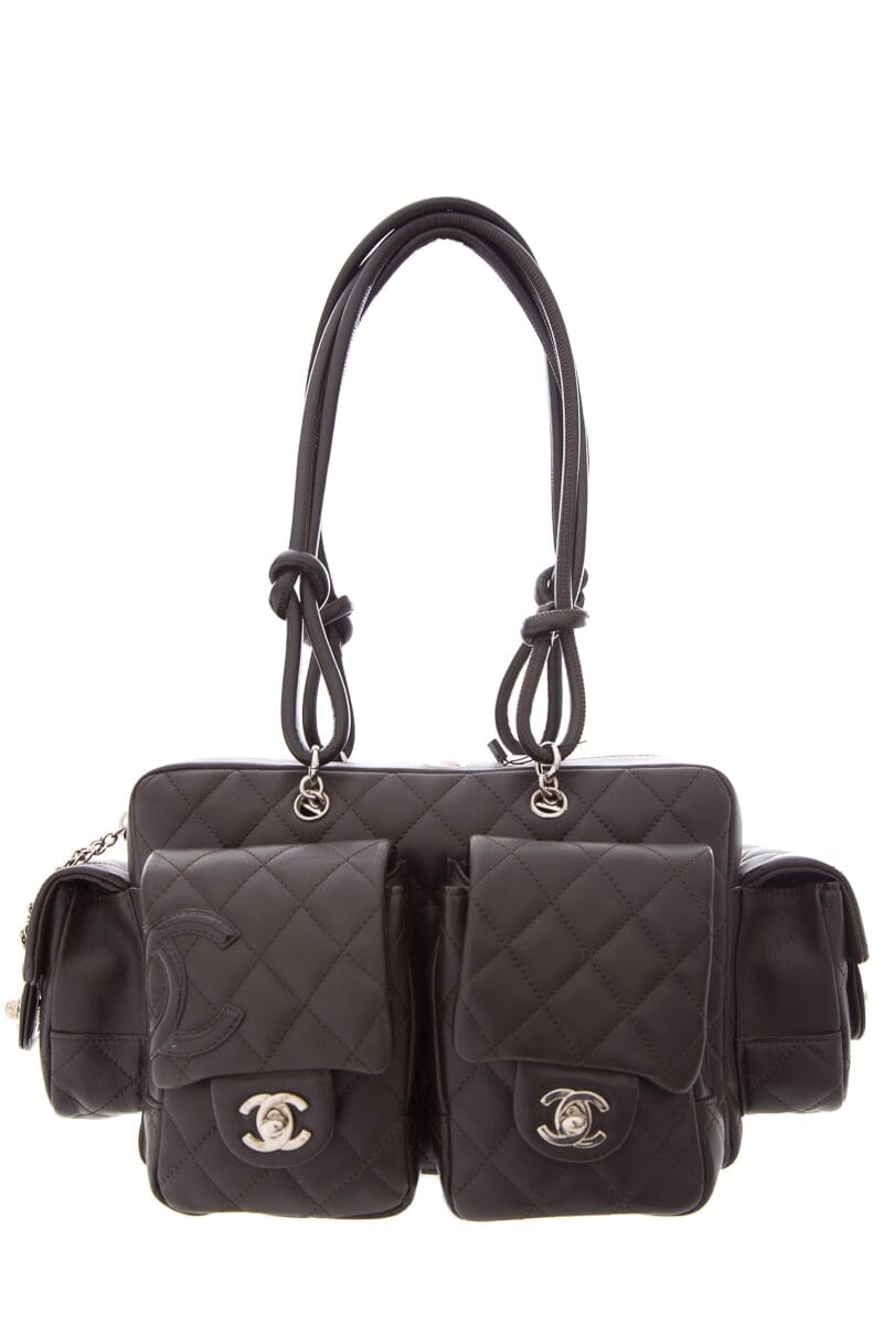 Chanel Brown Cambon Multipocket Handbag