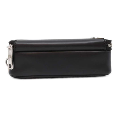 FENDI Zucca Organizer Shoulder Bag Black/Gray 7M0357 PVC Coated Canvas Leather