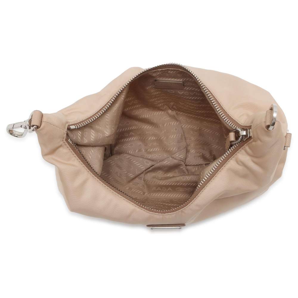 PRADA ChainShoulder Bag Beige 1BH172 Nylon