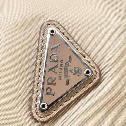 PRADA ChainShoulder Bag Beige 1BH172 Nylon