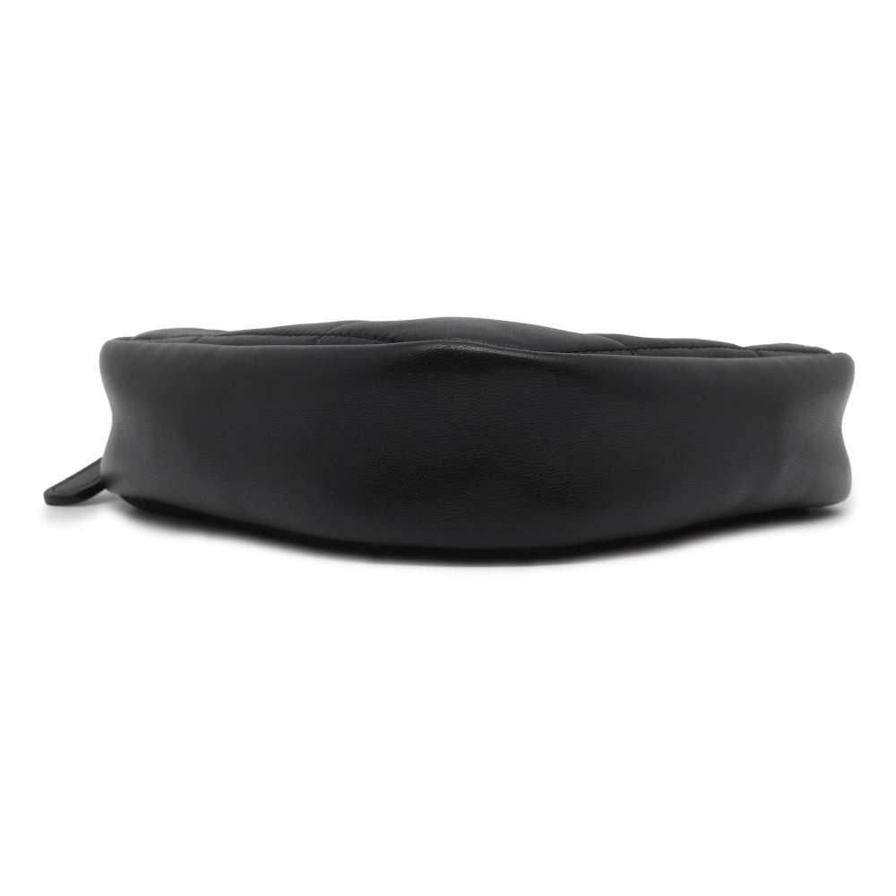 Chanel Matelasse Diamond Shape ChainPouch Black Lambskin