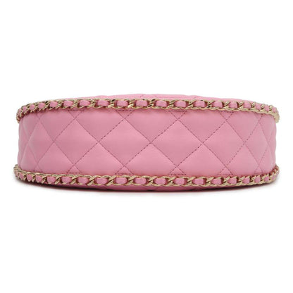 Chanel Matelasse Small Hobo Shoulder Bag Pink AS3917 Lambskin