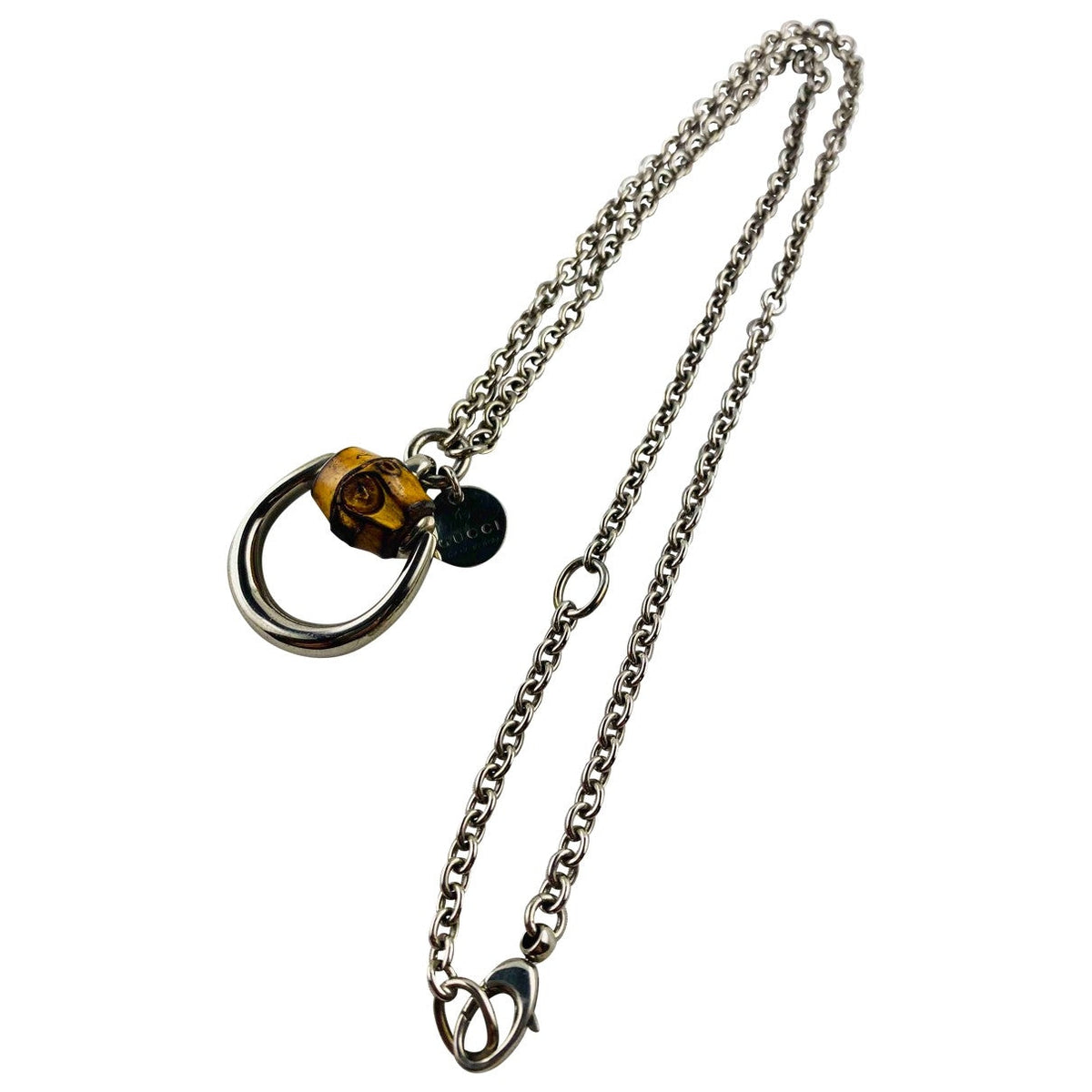 Gucci white silver necklaces