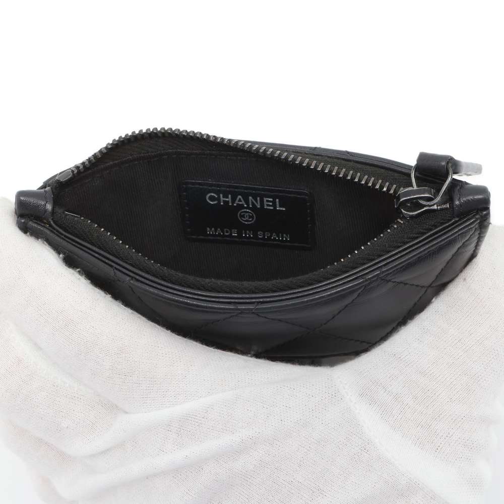 Chanel 2.55 CardCoin purse Black Calf Leather