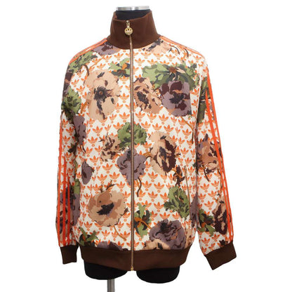 GUCCI Technical Zip Jacket Jersey Size L White/Orange 692108 Polyester55% Cotton45%