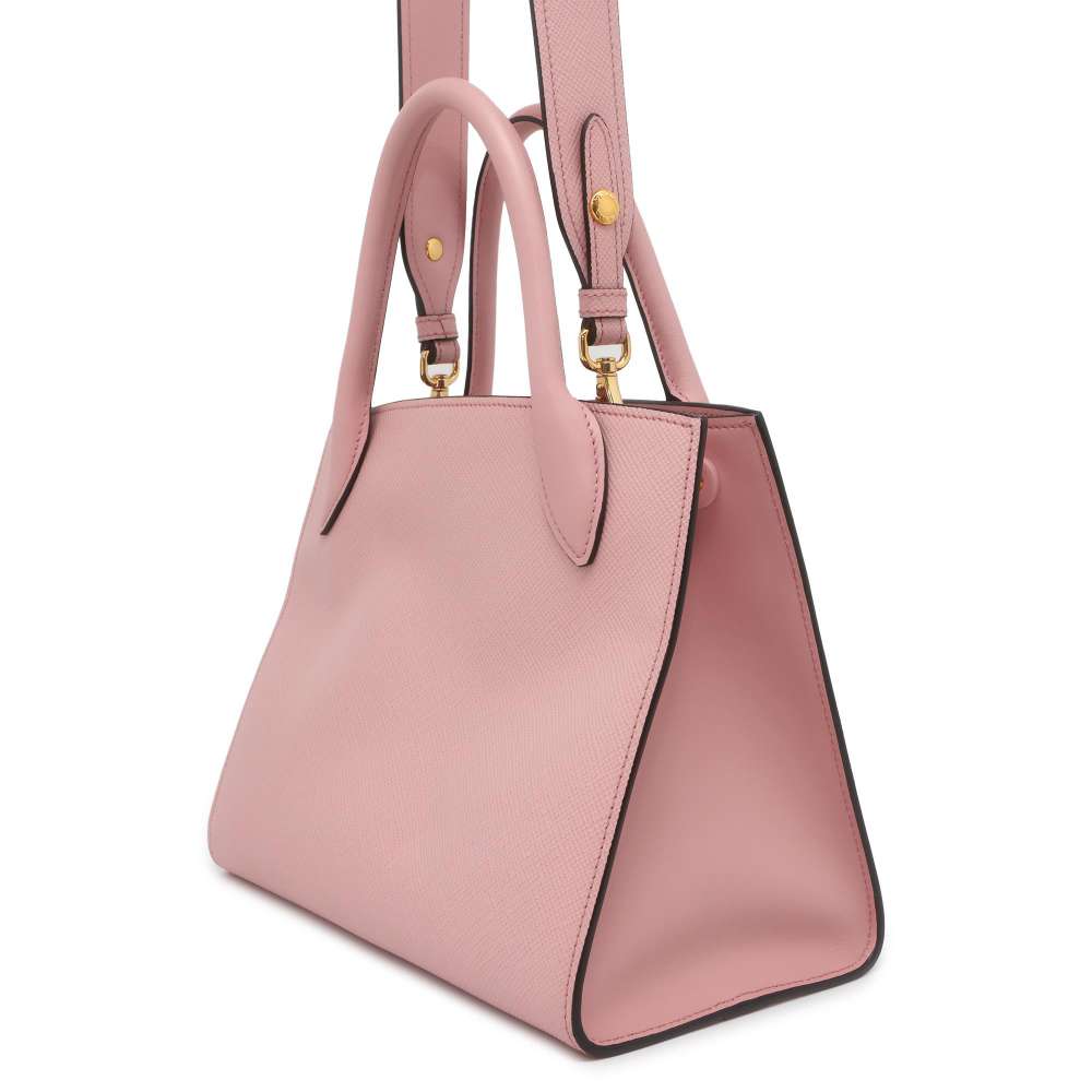 PRADA Mono Chrome 2WAYBag Pink 1BA156 Leather
