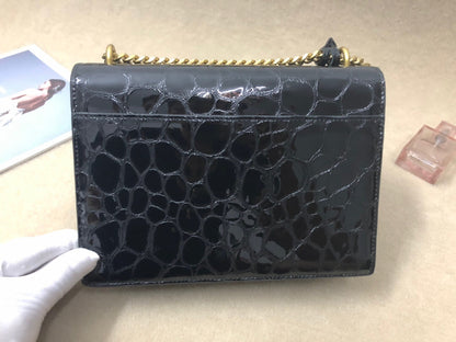 Yves Saint Laurent Sunset Chain Wallet Black