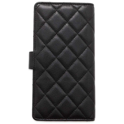 CHANEL Notebook-style long wallet Black AP4129 Caviar Leather