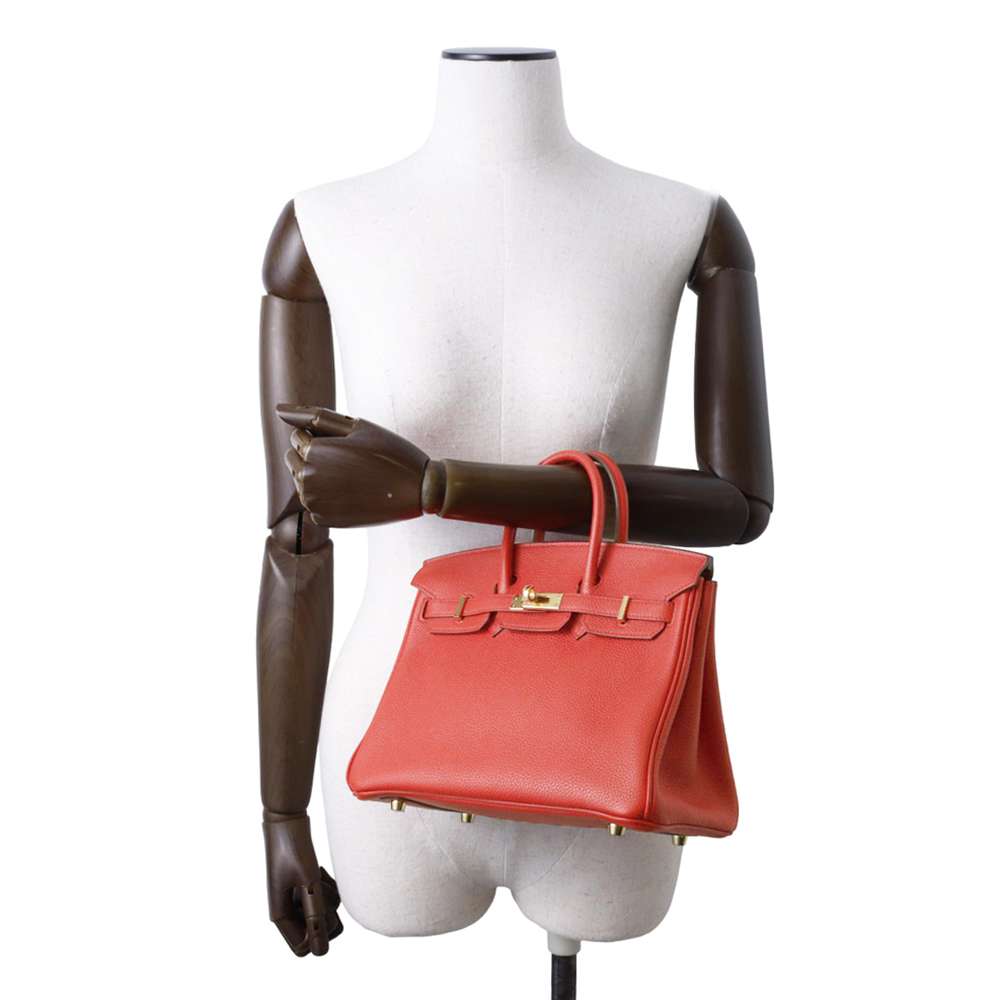 HERMES Birkin Rouge Coeur Togo Leather Size 25