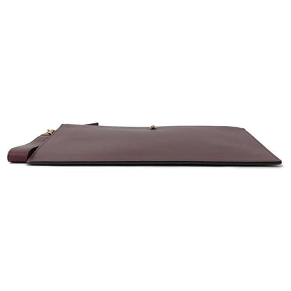 GUCCI Animalier Clutch Bag Bordeaux 428724 Leather