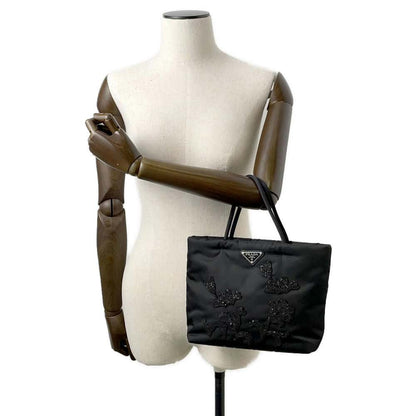 PRADA 2way Tote Bag Black 1BA257 Nylon
