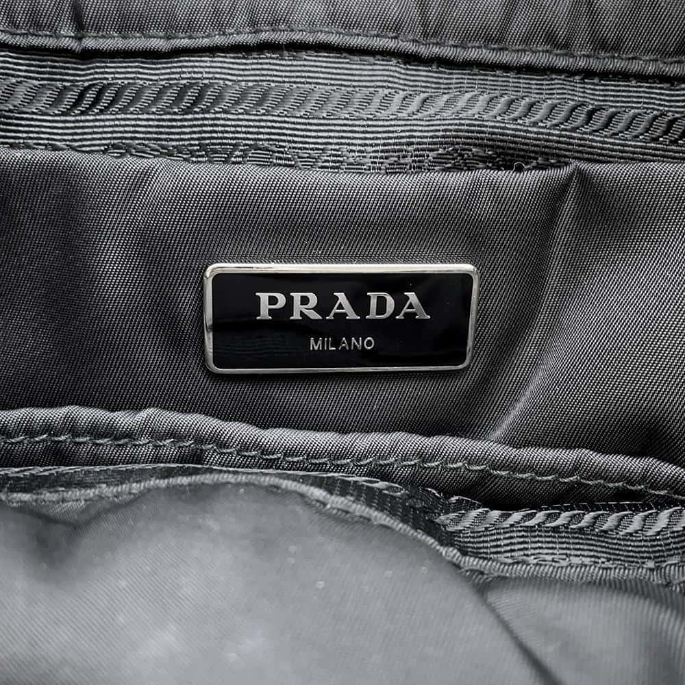 PRADA Bomber 2way Tote Bag Black 1BG168 Nylon