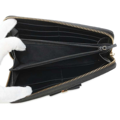 GUCCI Guccissima Zip AroundNagazaiCloth Black 388680 Leather