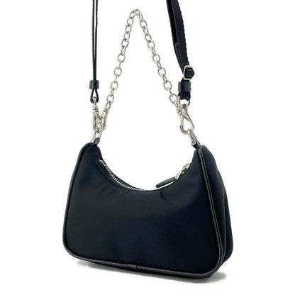 PRADA Re-Edition Mini Shoulder Bag Black 1TT122 Nylon