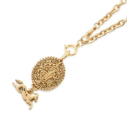 Chanel Horse Long Necklace Metal