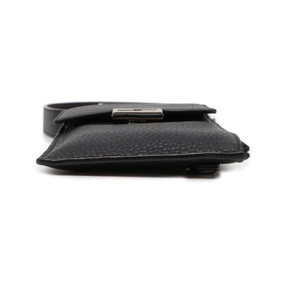 FENDI Pochette Shoulder Bag Black 7AS034 Leather