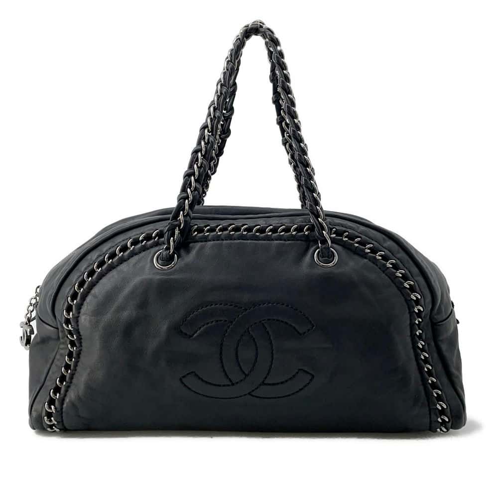 Chanel Luxury Line Travel Bag Black A31405 Leather