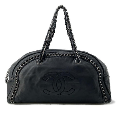 Chanel Luxury Line Travel Bag Black A31405 Leather