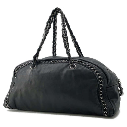 Chanel Luxury Line Travel Bag Black A31405 Leather