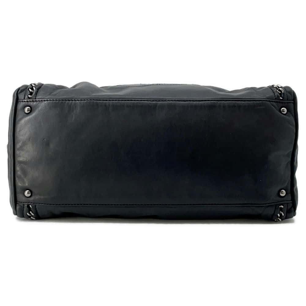 Chanel Luxury Line Travel Bag Black A31405 Leather