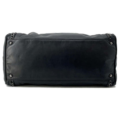 Chanel Luxury Line Travel Bag Black A31405 Leather
