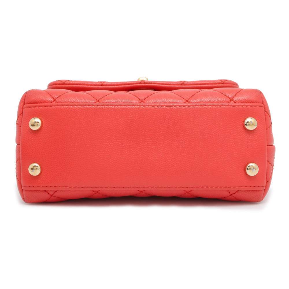 Chanel Matelasse Classic Top Handle Bag Pink AS2215 Caviar Leather