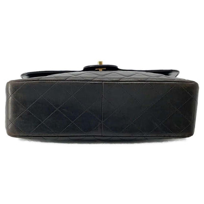 Chanel Matelasse Double Face ChainShoulder Bag Black Lambskin Size 30
