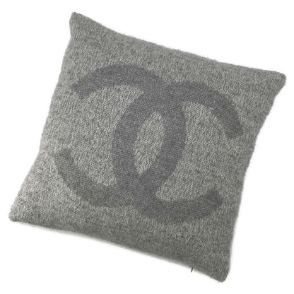 Chanel CC Logo Cushion Gray Cashmere94% Silk6%