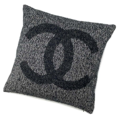 Chanel CC Logo Cushion Black Cashmere94% Silk6%