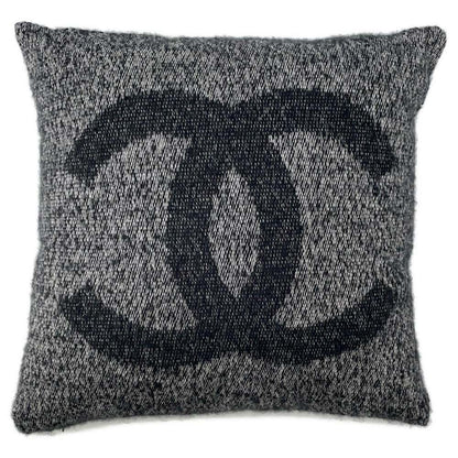 Chanel CC Logo Cushion Black Cashmere94% Silk6%