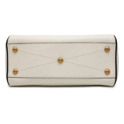 GUCCI Mini Duffle Bag Adidas collaboration White/Black 702397 Leather