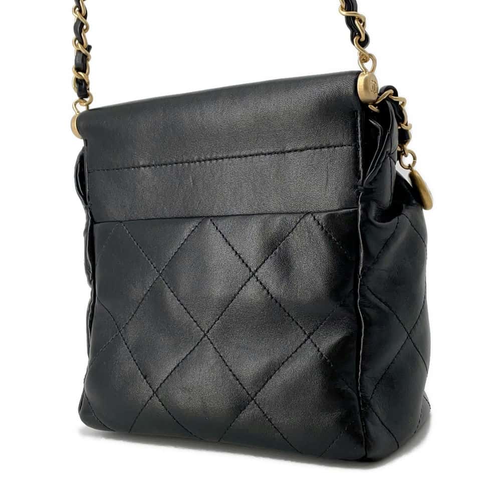 Chanel 22 ChainShoulder Black AS3793 Lambskin Size Mini