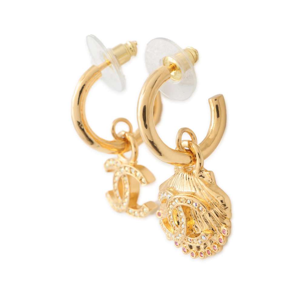 Chanel Swing Earrings ABA065 Metal  Rhinestone