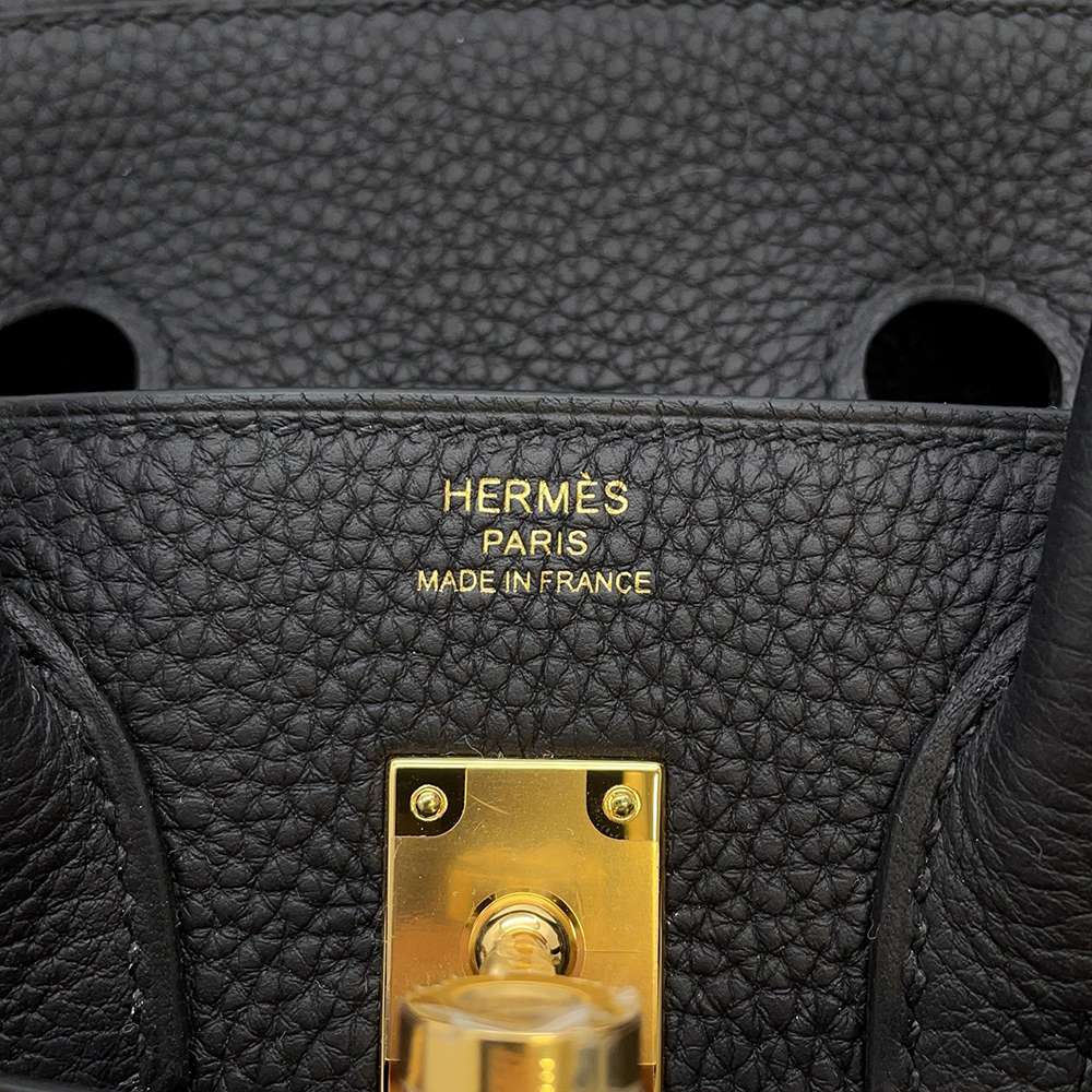 HERMES Birkin Black Togo Leather Size 25