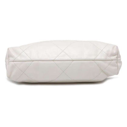 Chanel Chanel 22 Matelasse White AS3260 Shiny Calf Leather Size Small