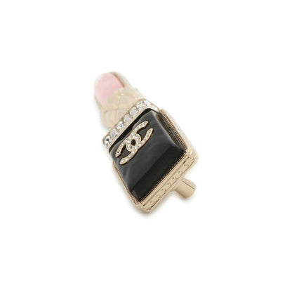 Chanel Brooch Lipstick Black AB7677 Metal