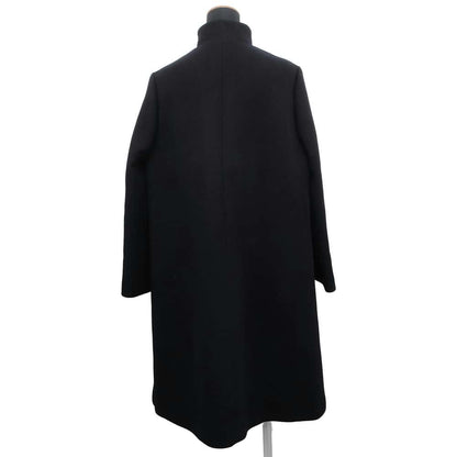 GUCCI Interlocking G Button Long Coat Size 42 Black 619325 Wool 98% Nylon2%