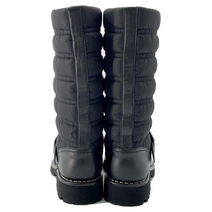 Chanel Belted engineer boots Black G29477 Leather Nylon Size 37