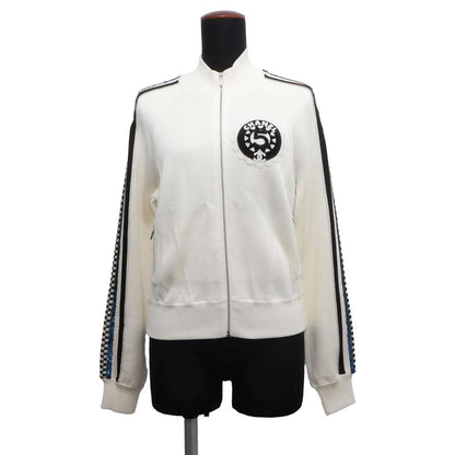 Chanel CC Logo Sequins Blouson with Logo Patch Size 38 White/Black P74166 Rayon91% Nylon7% Polyurethane2%