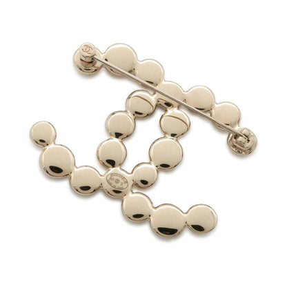 CHANEL CC Logo Brooch Gold AB6165 Metal