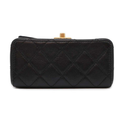 Chanel Mini Matelasse ChainShoulder Bag Black AS3648 Calf Leather Size Mini