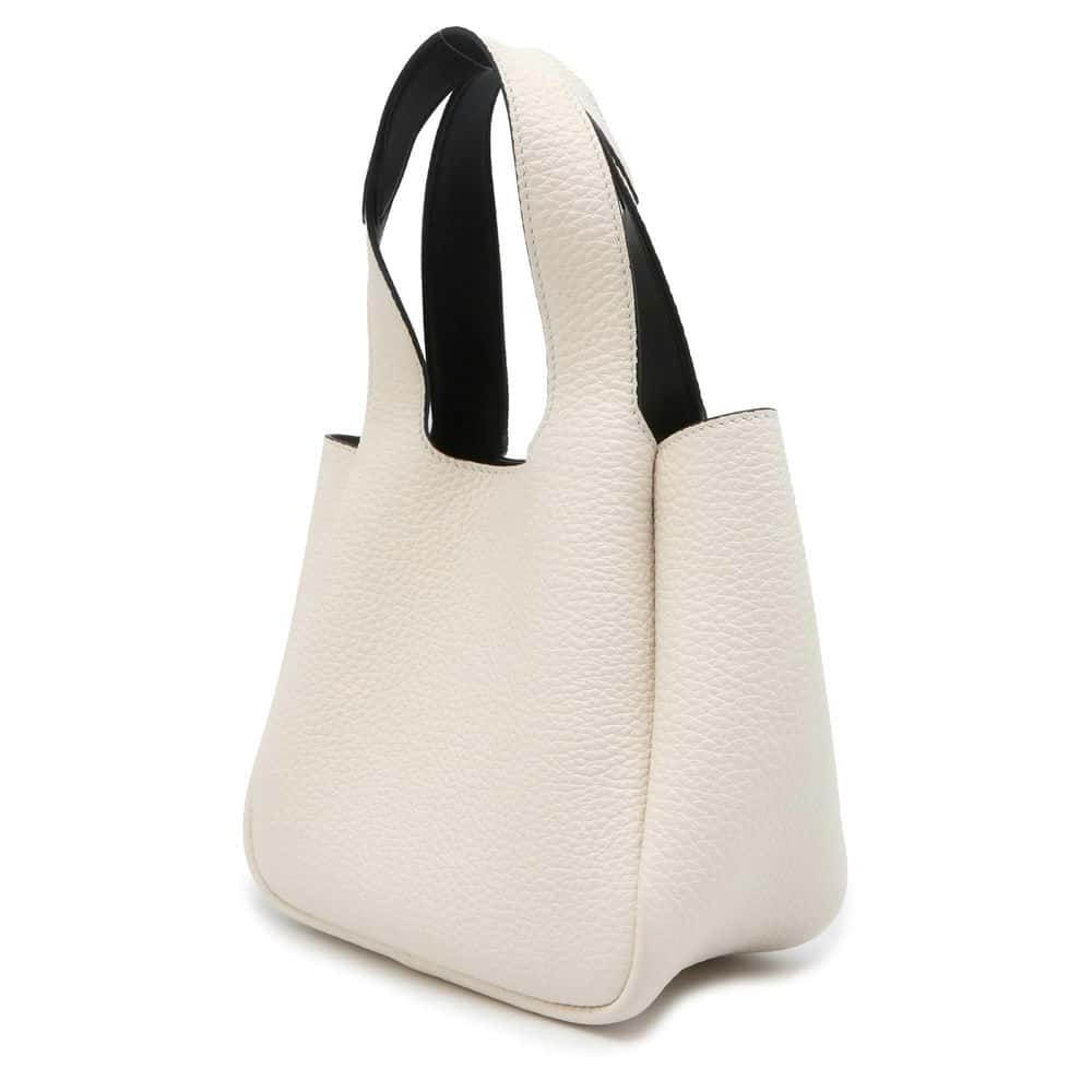 PRADA Handbag White 1BA349 Leather